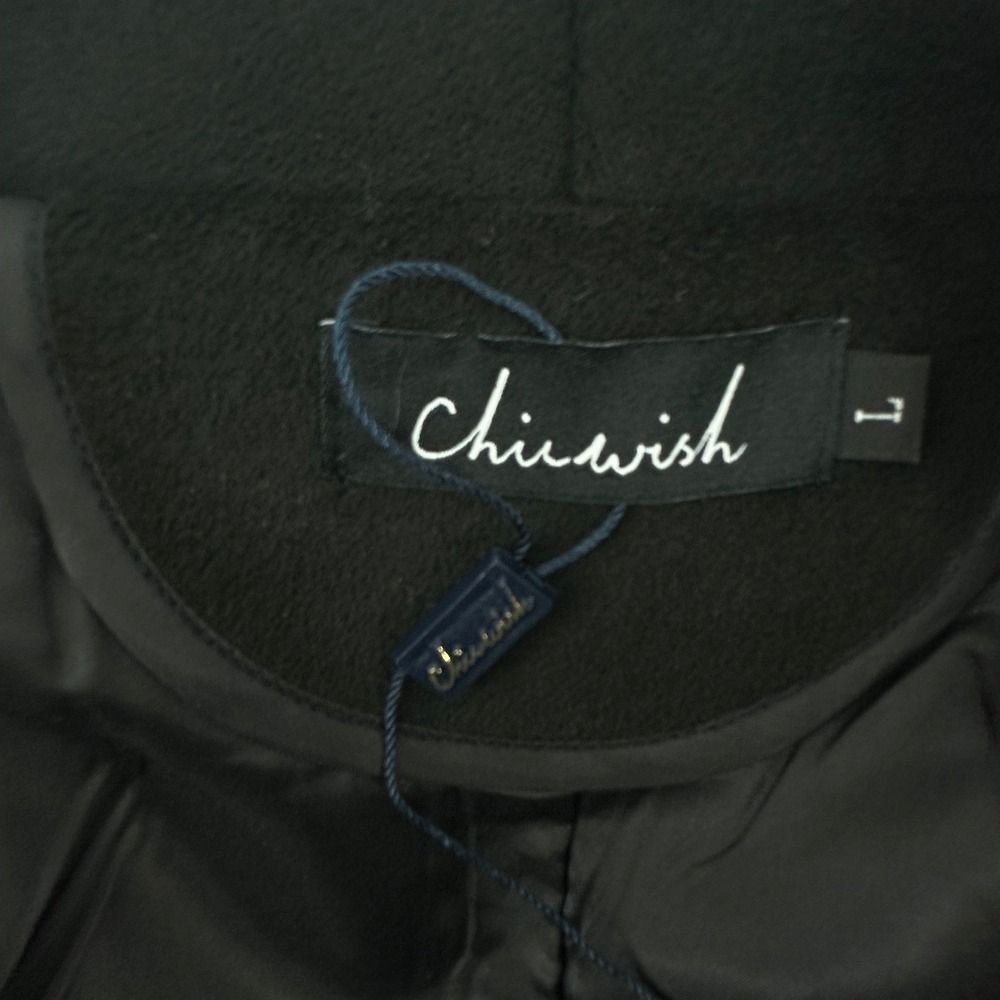 Chicwish Jacket Womens L Black Short Coat Wool Blend Lined Open Front Opera - Picture 3 of 7
